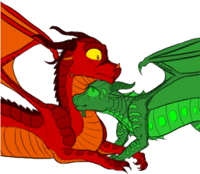 Auklet Wings Of Fire - Wings Of Fire Auklet And Cliff (390x400), Png Download