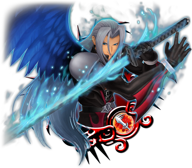Sephiroth [ex] - Kingdom Hearts Union X Cloud (639x560), Png Download