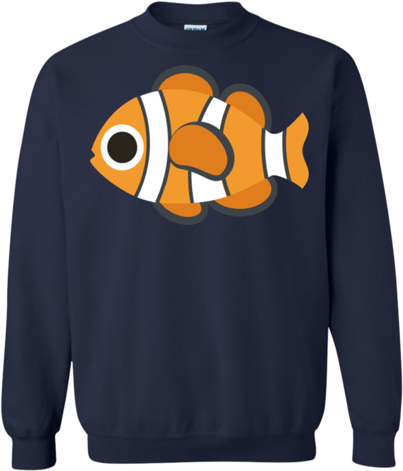 Nemo Fish Emoji Sweatshirt - Naruto Sweater (960x960), Png Download