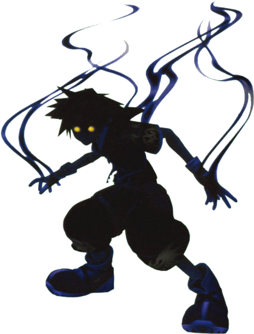 Heartless Drawing Sora Half - Kingdom Hearts 2 Anti Form (500x661), Png Download