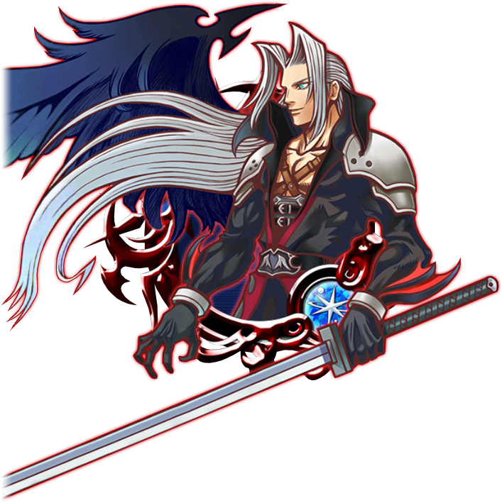 Illustrated Sephiroth - Kingdom Hearts Unchained X Illustrated Sephiroth (750x741), Png Download