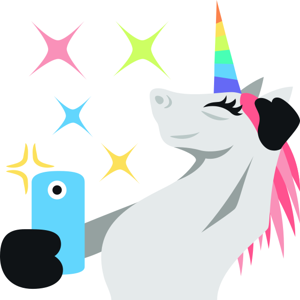 Emoji Inspired Stickers By Emojione™ Messages Sticker-6 - Unicorn Life Emoji Transparent (618x618), Png Download