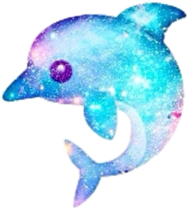 Kawaii Cute Dolphins Emoji Dolphin Galaxy Emojistickers - 🐳 Emoji (370x411), Png Download
