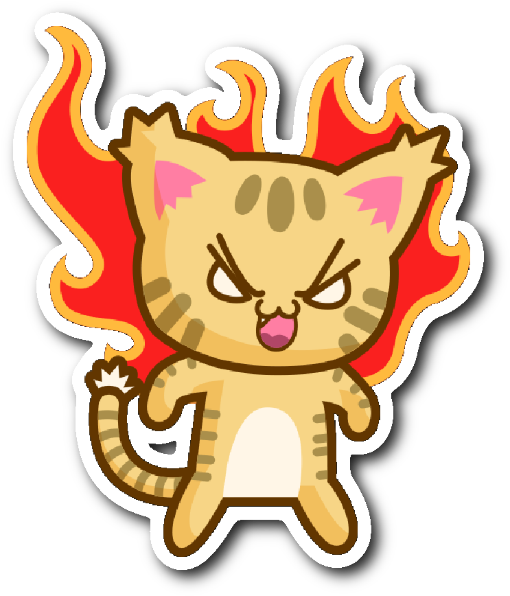 Cute Cat Stickers Series - Cat (1064x1064), Png Download