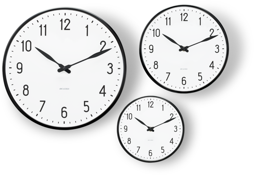 Arne Jacobsen Aj Station Wall Clock, 29 Cm (1024x1024), Png Download