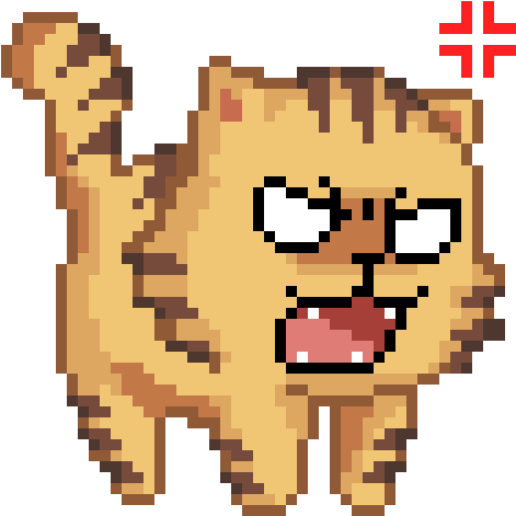 Gato Pixel Art Gif (500x500), Png Download