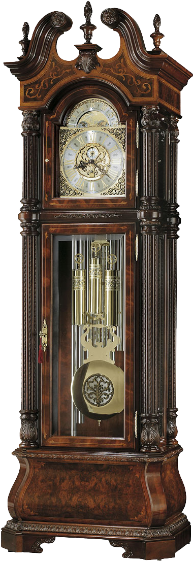 Victorian Era Grandfather Clock (470x1125), Png Download