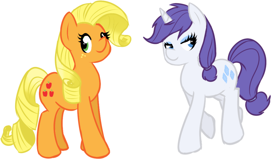 Mane Swapped And By Shadowkixx On Deviantart - Mlp Applejack And Rarity Kids (1024x604), Png Download