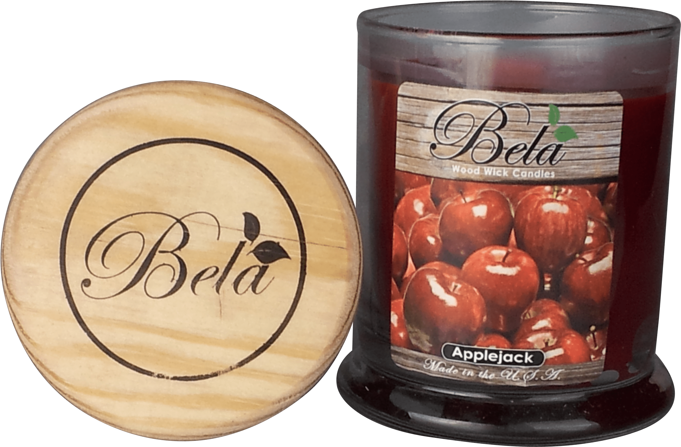 Apple Jack Wood Wick Candle 9 Oz - Woodwick Bela Vanilla Crunch Candle (2861x1873), Png Download
