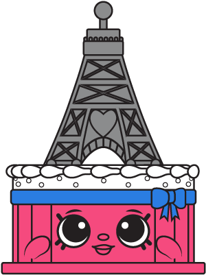 Ella Tower Cake - Shopkins Ella Tower Cake (577x506), Png Download