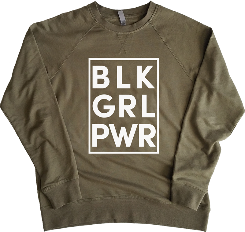 Black Girl Power French Terry - Long-sleeved T-shirt (800x938), Png Download