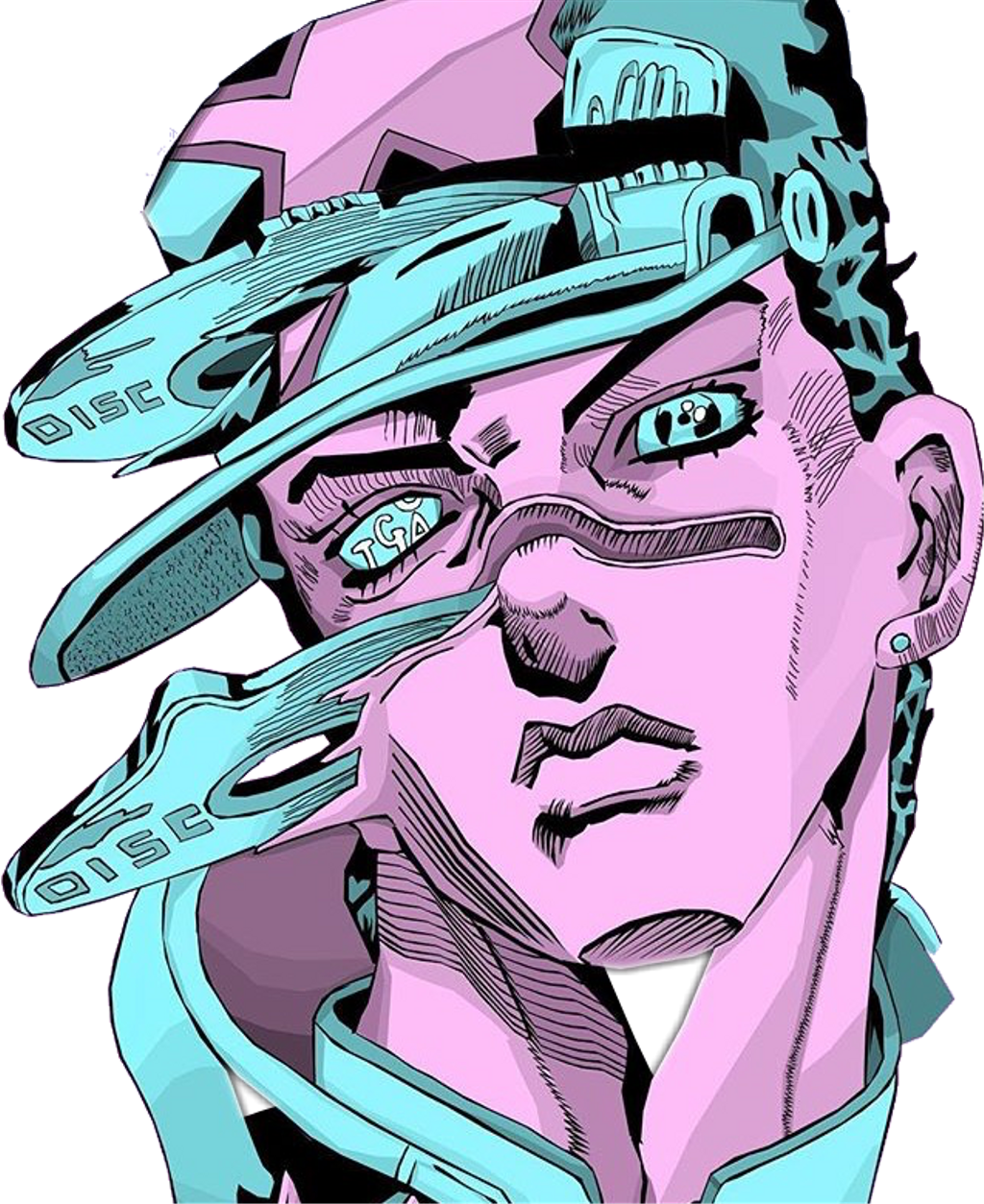 Jjba Jotaro Aesthetic Vaporwave Freetoedit - Jotaro Vaporwave (637x780), Png Download