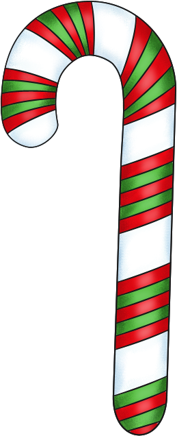 Candies Clipart Transparent Background Png Free - Candy Cane .png (259x636), Png Download