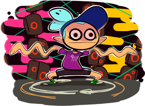 Splatoon 2 Squidward Tentacles Cartoon Purple - Squidward As A Inkling (650x500), Png Download