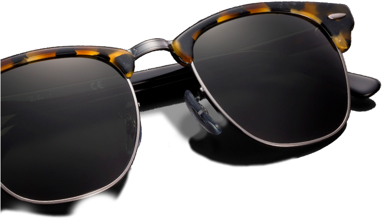 Rb3016 51 Clubmaster $160 - Rayban Clubmaster Black Sunglass Hut (761x465), Png Download