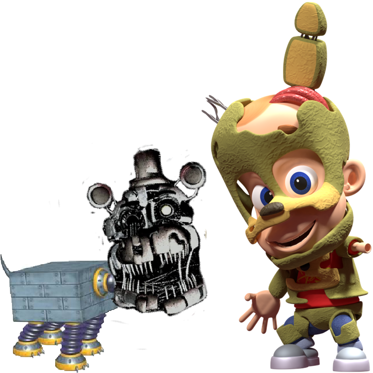 Springtrap Neutron And His Dog Molten Goddard Nafcirclejerk - Scraptrap Model (1365x768), Png Download