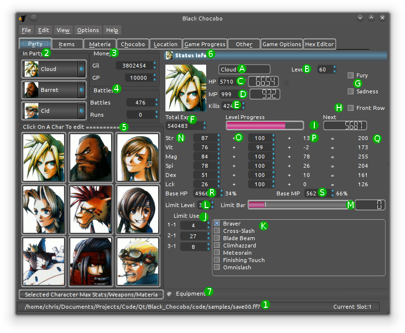 Detailed Information - Free Shipping Classic Rpg Ff7 Cloud Strife Tifa Barret (800x659), Png Download