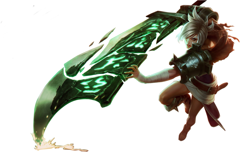 League Of Legends Classic Riven Render By Popokupingupop90-da3njps - League Of Legends Riven Render (1024x604), Png Download