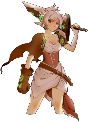 Riven By Urusai-baka Hd Wallpaper Fan Art Artwork League - Katarina By Fuyahana (400x550), Png Download