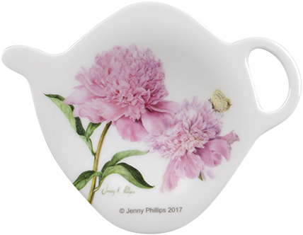 Ashdene Tea Bag Holder Pink Peonies - Ashdene Pink Peonies Tea Bag Holder (500x500), Png Download