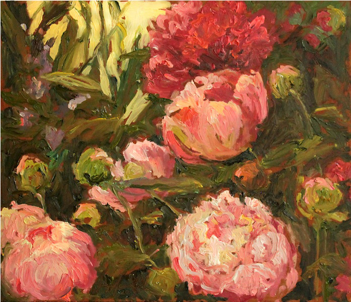 Pink And Red Peonies - Alt Attribute (800x800), Png Download