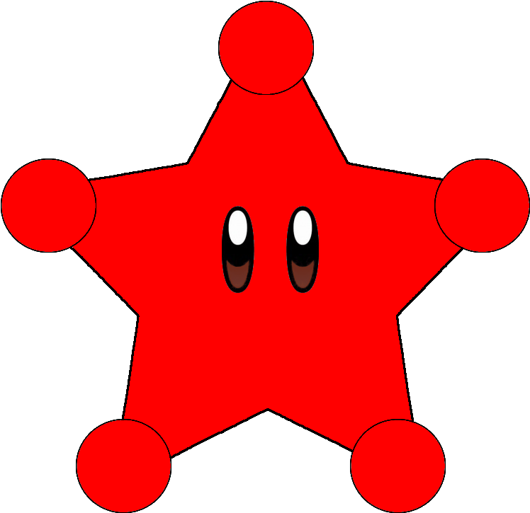 Paper Red Star - Super Mario Star Mario Galaxy (750x750), Png Download