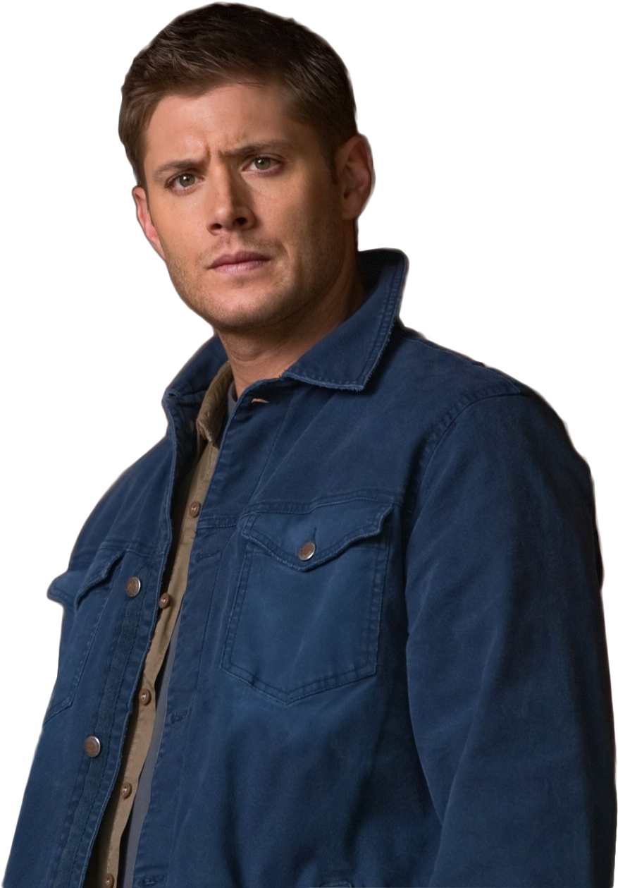 Castiel Transparent - Dean Winchester Blue Shirt (931x1280), Png Download