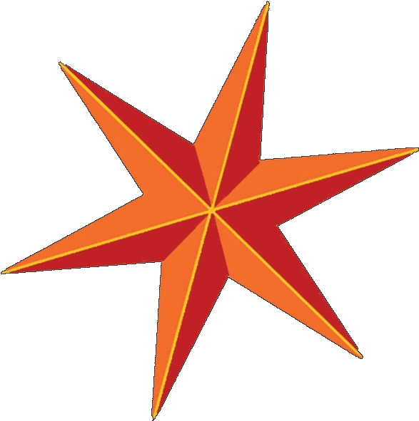Orange Stars - Star (600x600), Png Download