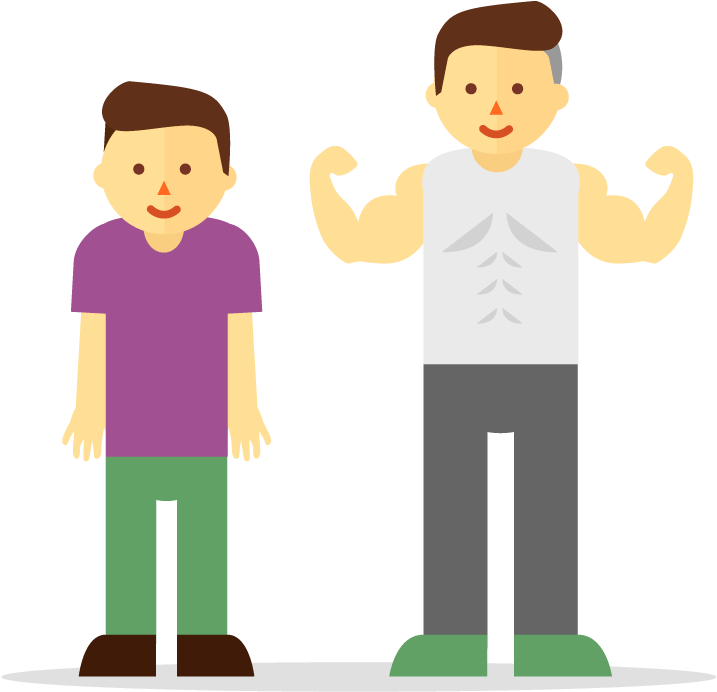 Why Is There A Range Of Serving Sizes - Healthy Man Cartoon Png (720x701), Png Download