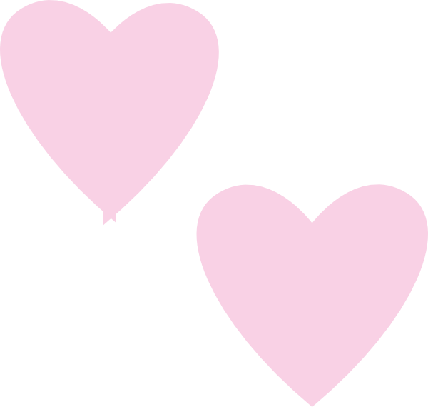 How To Set Use Light Pink Double Hearts Clipart (600x570), Png Download