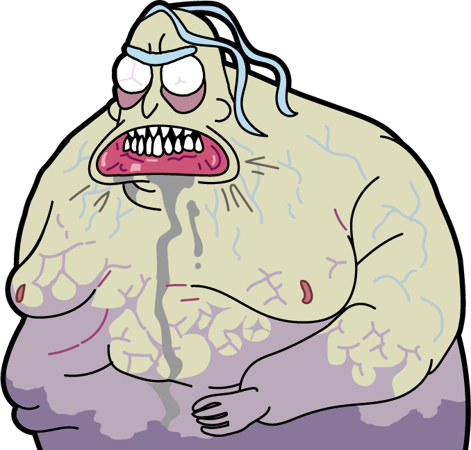 Gluttony Rick (678x648), Png Download