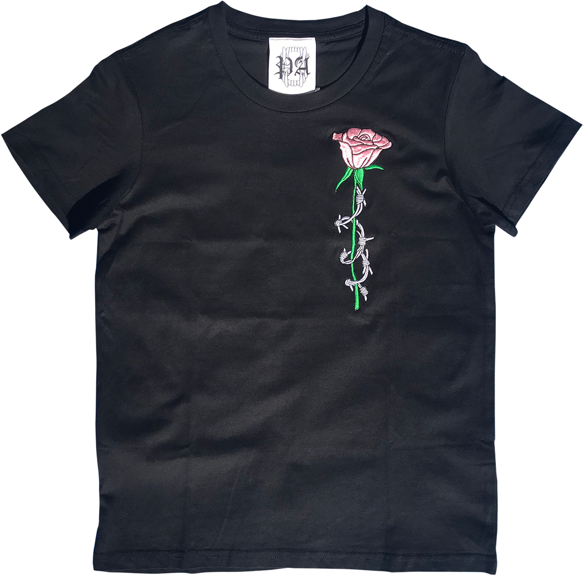 Barbed Wire Rose Embroidered Tee - Burberry Baby Shirts (1500x2000), Png Download
