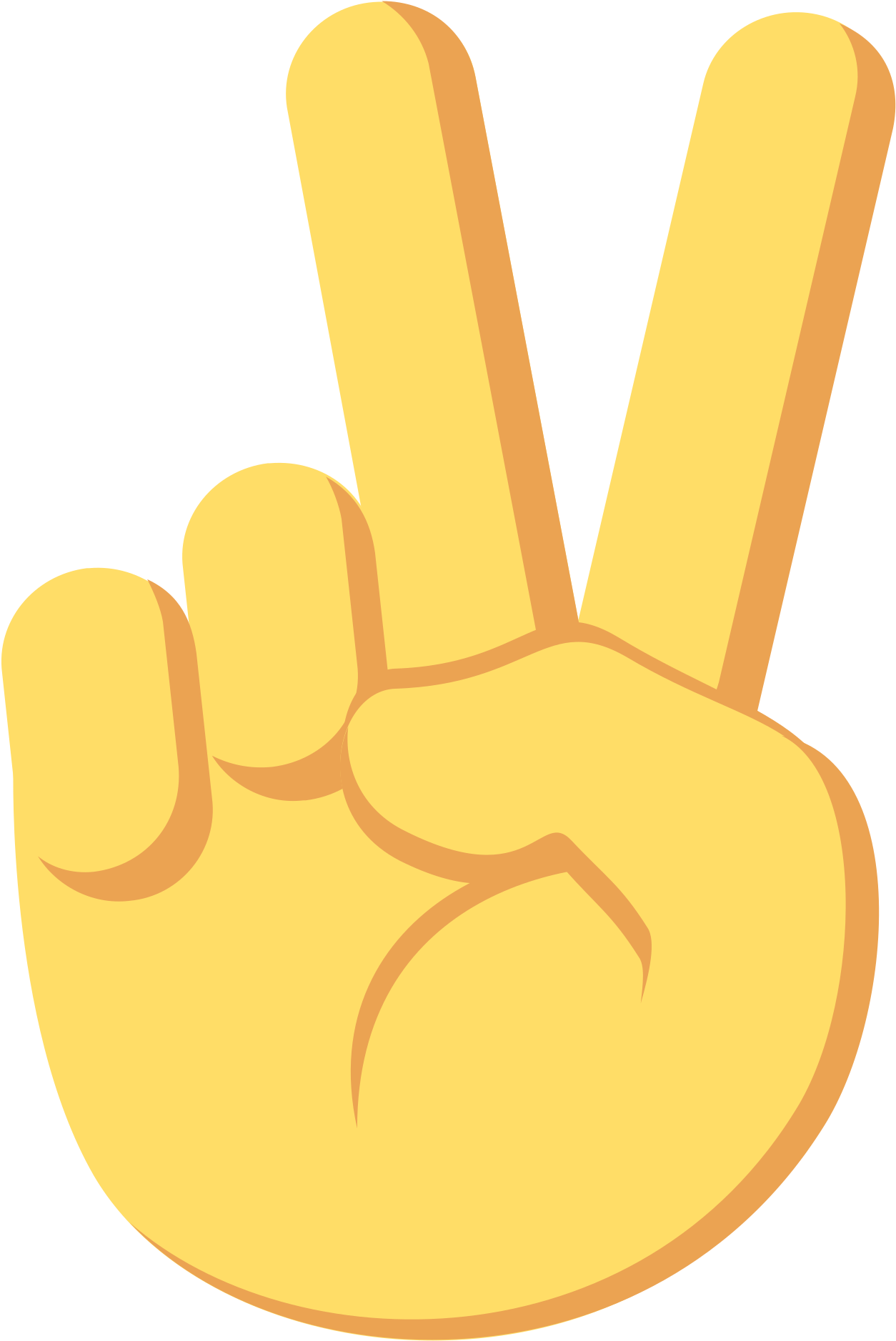 Picture Royalty Free Stock File Emojione C Svg Wikimedia - Victory Emoji (2000x2000), Png Download