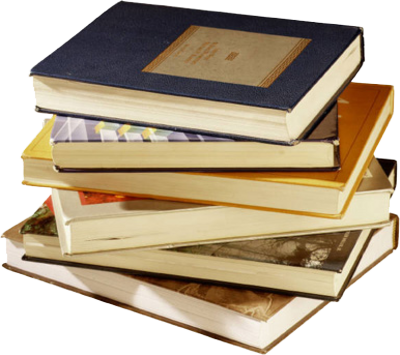 Book Stack Psd32195 - Bunch Of Books Png (400x355), Png Download