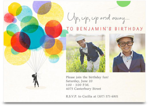 Send A Unique Card With Watercolor Balloons From Ink - Graphic Design (600x600), Png Download