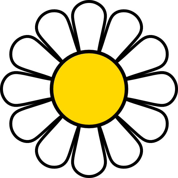 Yellow Daisy Clip Art At Clker - Daisy Clipart (600x600), Png Download