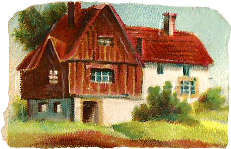Png Freeuse Download Antique Images Free House Clip - House (639x468), Png Download