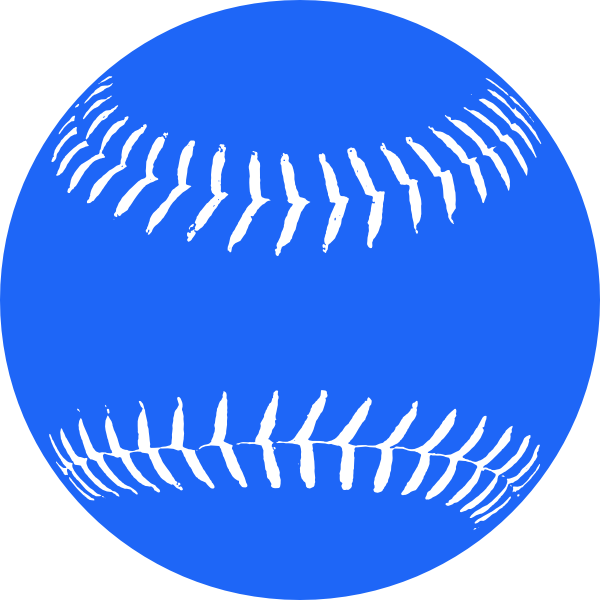 Small - Blue Baseball Clipart (600x600), Png Download