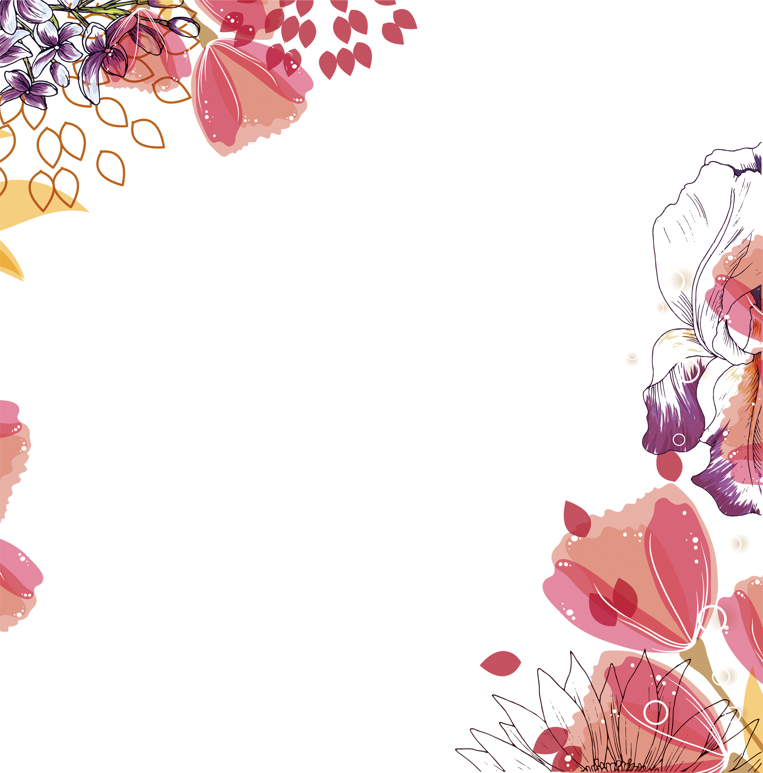This Backgrounds Is Hand Drawn Cartoon Red Flat Flowers - Mother (2464x2497), Png Download