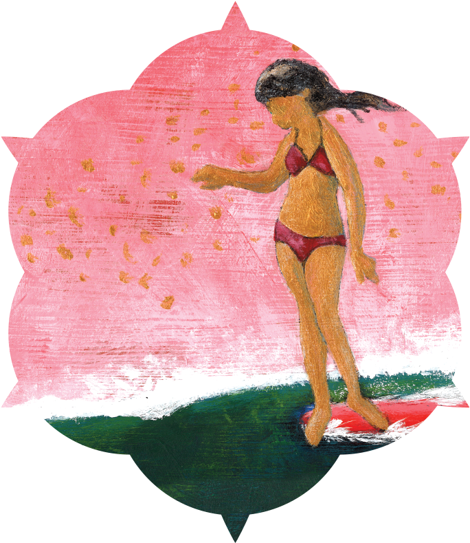 Women's International Surfing Month - Illustration (850x850), Png Download