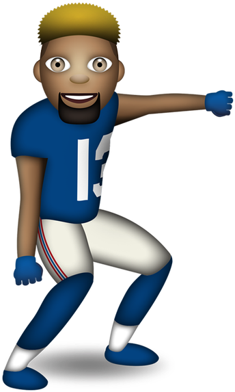 Sportsmanias On Twitter - Odell Beckham Dabbing Emoji (600x600), Png Download