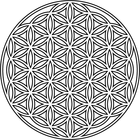 Flower Of Life Crystal Grid (461x461), Png Download