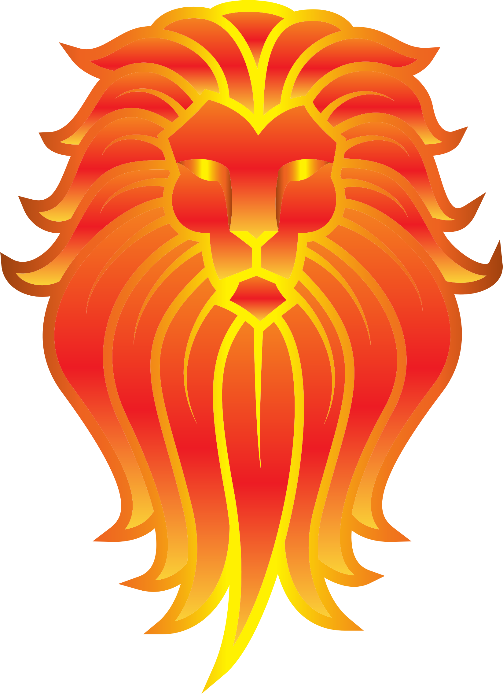 Banner Royalty Free Stock Chromatic Tattoo No Background - Clipart Of Lion Face (1646x2270), Png Download