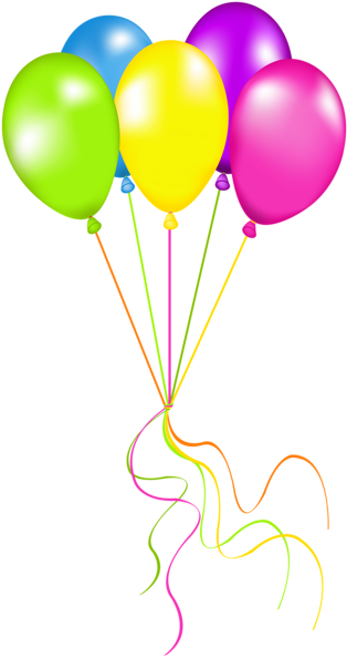 Image Stock Balloons Png Picture Clip Art Three Pinterest - Balloons With Ribbon Png (320x600), Png Download