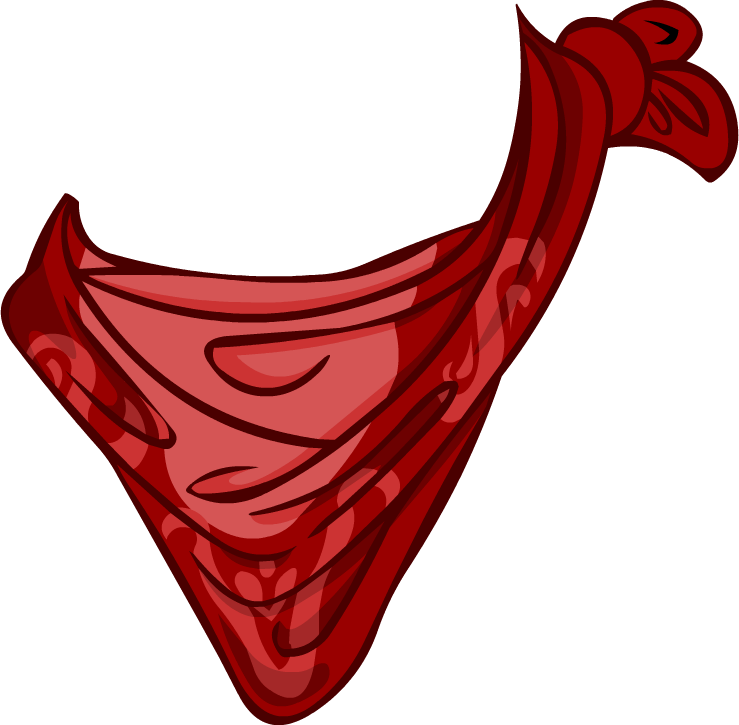 Red Bandana Cutout - Red Bandana Png (739x725), Png Download