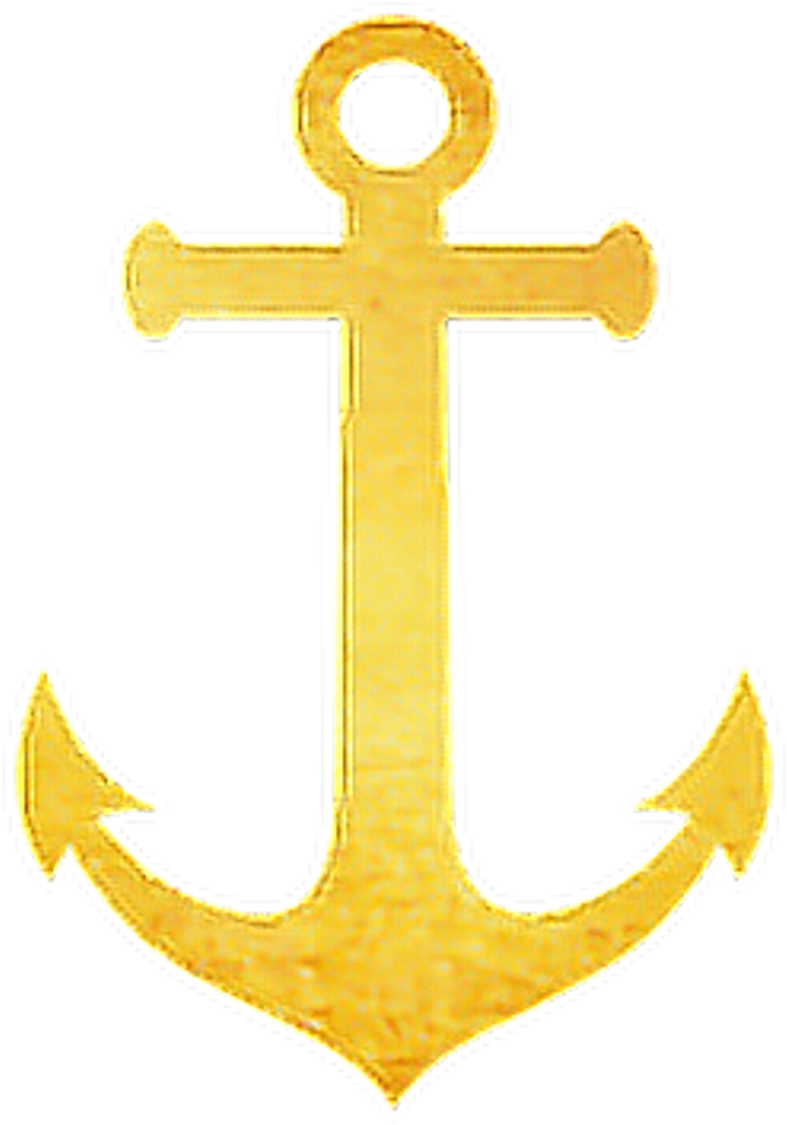 Clipart Anchor Gold Glitter - Ancla Sin Fondo (1024x1024), Png Download