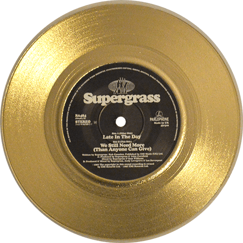Supergrass Gold Vinyl - Gold Records Png (500x500), Png Download