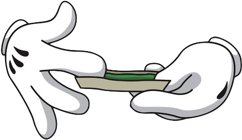 Download Cartoon Blunt Png - Mickey Mouse Hands Rolling Joint - HD