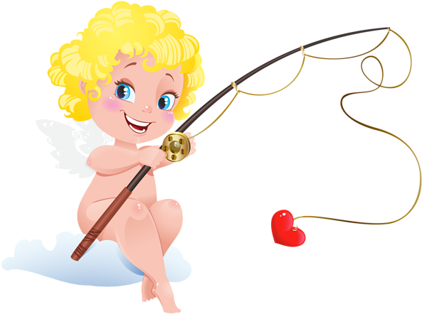 Cute Cupid Png Clipart Image - Cute Cupid Png (600x447), Png Download