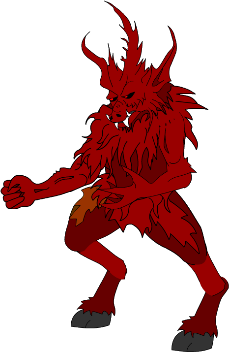 Demon Png - Fire Demon Png (474x723), Png Download